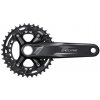 SHIMANO kľuky Deore M4100 175mm 36/26z. 10-k. čierny dvojdielny bez ložísk,53mm CL