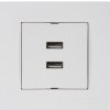 Zásuvka nabíjacia 2xUSB 2A/5V (SS) biela Rita (Mutlusan)