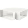 VENTS koleno plastové ploché 90° horizontálne 55 x 110 mm