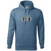 Narodeniny 60 rokov na bicykli - Mikina pánska Cape s kapucňou - 2XL ( Denim )