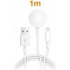 Aligator nabíjací kábel 2v1 pre iPhone / iPad a Apple Watch , biely