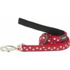 Nylonové vodítko Red dingo s hviezdičkami červené, šírka: 12 mm