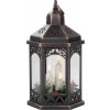Lampáš MagicHome Vianoce Morocco, LED, sviečky, čierny, 3xAAA, plast, časovač, 18x15x32 cm