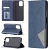 Peňaženkové kožené puzdro Rhombus na Xiaomi Redmi Note 10/10S - Modrá