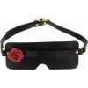 Taboom Wild Roses Blindfold, čierna maska na oči z umelej kože