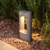 FARO BARCELONA Podstavná lampa LED Totem, sivá, betón, výška 28,5 cm - 75550