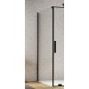 RONAL AMALIA D35F1 ATYP výška 200 - 225cm, 60 - 120cm bočná stena do kombinácie na strane dverí, čierna mat, sklo číre, D35F1SM20607