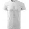 Jesus kríž štetcom - Klasické pánske tričko vyššej gramáže - XL ( Biela )