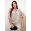 Kesi dámska košeľa ART61953 s viskózou a ozdobnými gombíkmi Béžová