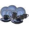 KÁVOVÁ SÚPRAVA SANTORINI 18KS, GLAZOVANÁ KERAMIKA, MODRÁ