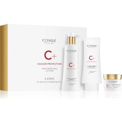 ICONIQUE Professional C+ Colour Protection šampón pre ochranu farbených vlasov 250 ml + kondicionér pre ochranu farby 200 ml + intenzívna maska na vlasy na ochranu farby 100 ml kozmetická sada