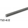 Trapézová tyč T10; s prírezom 4 mm (2 vinutie)