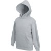 Fruit of the Loom Mikina Classic Kids Hooded Sweat s kapucí, dětská COT-162043610a8 Melír šedá 164