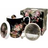 KORY Hrnček s infúzerom Vintage flowers black 380ml (hrnček so zaparovačom na sypaný čaj)