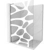 Mexen Kioto L, sprchová zástena Walk-In 70 x 200 cm, 8mm číre sklo biely vzor, grafitový profil, 800-070-103-66-97