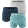 CALVIN KLEIN - boxerky 3PACK 100% pure cotton aqua diamond spectrum-XXL (111-115 cm)