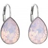 Evolution Group Strieborné náušnice visiace s krištáľmi Swarovski ružová slza 31231.7 rose water opal, darčekové balenie