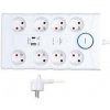 Prepäťová ochrana Solight 8x zásuvka, USB A + C, 2m (PO80) biela