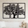 Drevený strom života na stenu - Tree 3 ks Vyberte si rozmer výrobku:: 80x119, Vybrať dekor:: Dub Hamilton prírodný (H3303)