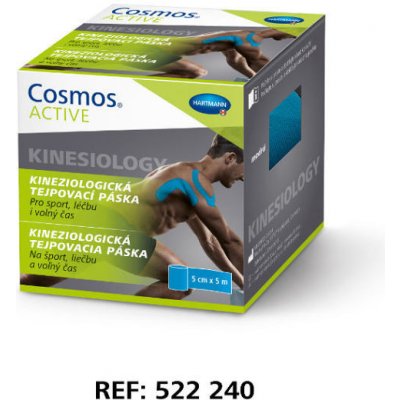 COSMOS ACTIVE kineziologická tejpovacia páska 5 cm x 5 m modrá