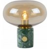 LUCIDE 03520/01/62 CHARLIZE stolová lampa E27/40W jantárové sklo/zelený mramor