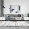 vidaXL Konferenčné stolíky 2 ks lesklé biele 50x50x40 cm kompoz. drevo 829417