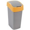 CURVER FLIP BIN 45L Odpadkový kôš 65,3 x 29,4 x 37,6 cm strieborná/žltá 02172-535