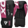 Boxerské rukavice RDX F4 BOXING SPARRING GLOVES čierna,ružová,biela