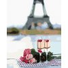 Diamantové maľovanie Diamondi - POHÁRKY A RUŽE V PARÍŽI A EIFFELOVA VEŽA 2, 40x50 cm, bez rámu a bez vypnutia plátna (605115A)