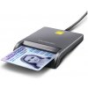 AXAGON CRE-SM3T, USB-A FlatReader čtečka kontaktních karet Smart card (eObčanka), kabel 1.3m (CRE-SM3T)