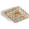 Krištáľové svietidlo AZZARDO Ester Square 1 (gold) AZ4412