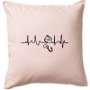 Ekg rybárčenie - Vankúš 50x50 - 50x50 - Iba poťah ( Svetloružová )