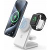 Bezdrátová nabíječka Crong Charger 3 v 1 s MagSafe pro iPhone, Apple Watch a AirPods