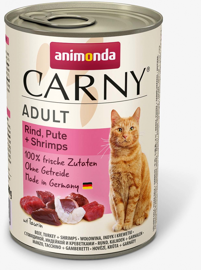 Animonda Cat Carny Adult hovädzie morka a krevety 6 x 400 g