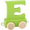 Dřevěný vláček barevná abeceda písmeno E