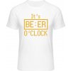 Mymate Predĺžené Tričko MY111 - Dizajn - It's Beer O Clock - White / White - S - Pánske