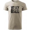 Volleyball nápis - Klasické pánske tričko vyššej gramáže - 3XL ( Ľadovo sivá )