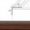EFFECTOR Schodová lišta A36 Teak Indický 270 cm samolepiaca