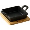 MASTERPRO Pekáč liatinový s podstavcom COOK & SHARE 12,6x18,5x3,6 cm čierna