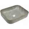 Invena Florina, keramické umývadlo 51x40x13 cm, imitácia kameňa, INV-CE-40-705-C