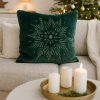 Eurofirany Vianočná obliečka na vankúš , , z príjemnej kožušiny tmavozelená Bavlna/Acryl/Pes 45x45 cm
