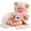 Llorens 63644 NEW BORN realistická miminko se zvuky a měkkým látkovým tělem 36 cm