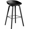 HAY Barová stolička AAS 32 High Black Lacquered Oak Veneer, black