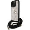 Guess PU 4G Metal Logo Crossbody Popruh Zadný Kryt pre iPhone 16 Pro Max Pink