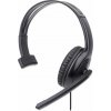 MANHATTAN Sluchátka s mikrofonem Mono USB Headset, černá