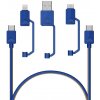 XTAR Co., Ltd Multifunkčný odolný nabíjací kábel XTAR PDC-3 USB-Cx2 + Micro USB Lightning + USB-A