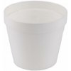 Kinekus Kvetináč lesklý plastový, okrúhly, priemer 14cm, biely