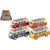 Teddies Autobus Kinsmart VW Classical kov/plast 13cm na spätné natiahnutie, 4 farby