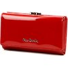 Pierre Cardin 07 SHINY 108 červená dámska vlákno koža-kožená peňaženka 14,5 x 9 cm