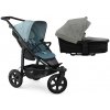TFK Mono3 2v1 Blue Dual Color Combi carrycot + Seat unit Nafukovacie kolesá Hlboká vanička Premium Grey